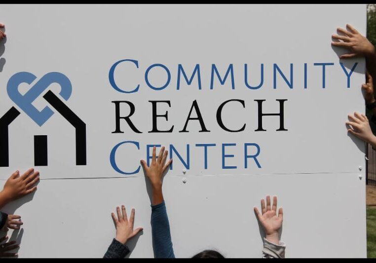 CRC logo sign with hands